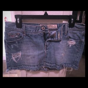 Hollister jean skirt